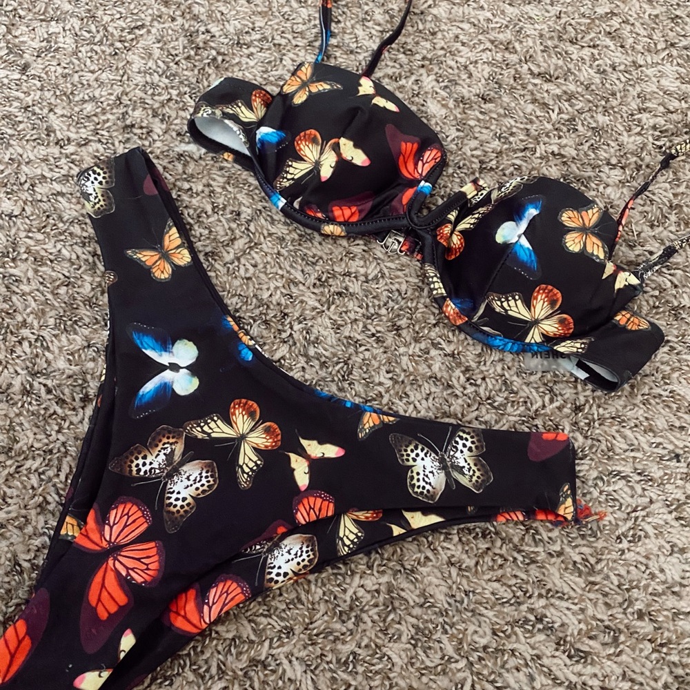 Black butterfly bikini
